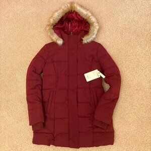 Womens Maroon/Brick Red Winter Coat - NWT - St John's Bay - Womens Small